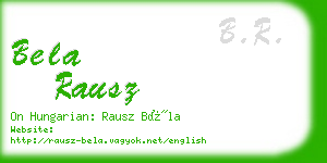 bela rausz business card